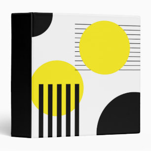 Abstract design 3 ring binder