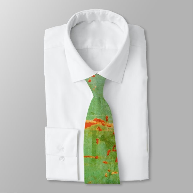 Abstract Design A La Natural Neck Tie (Tied)