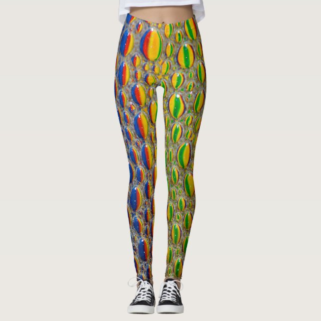 Abstract Design Animal Skin Effect Leggings (Front)