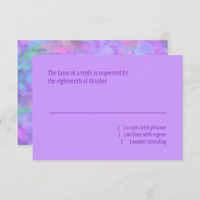 Abstract Design Bat Mitzvah RSVP (Front/Back)