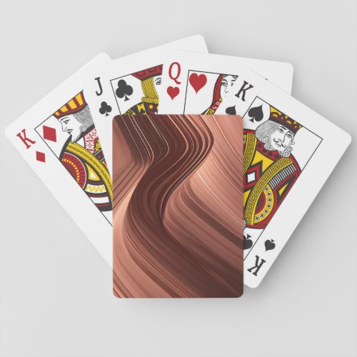 Abstract design  bronze  simple  minimal  playing cards