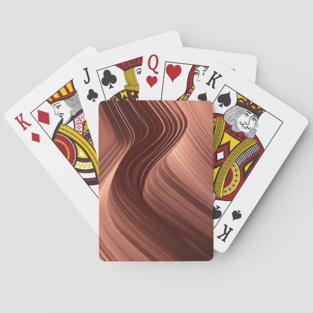 Abstract design | bronze | simple | minimal  poker cards (Back)