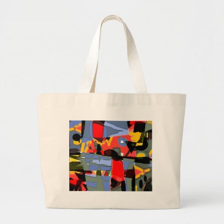 Abstract Design  By Albruno Large Tote Bag
