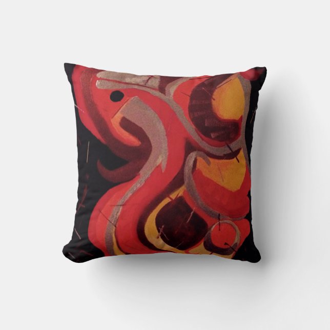 Abstract Design by DS Watkins Throw Pillow (Front)