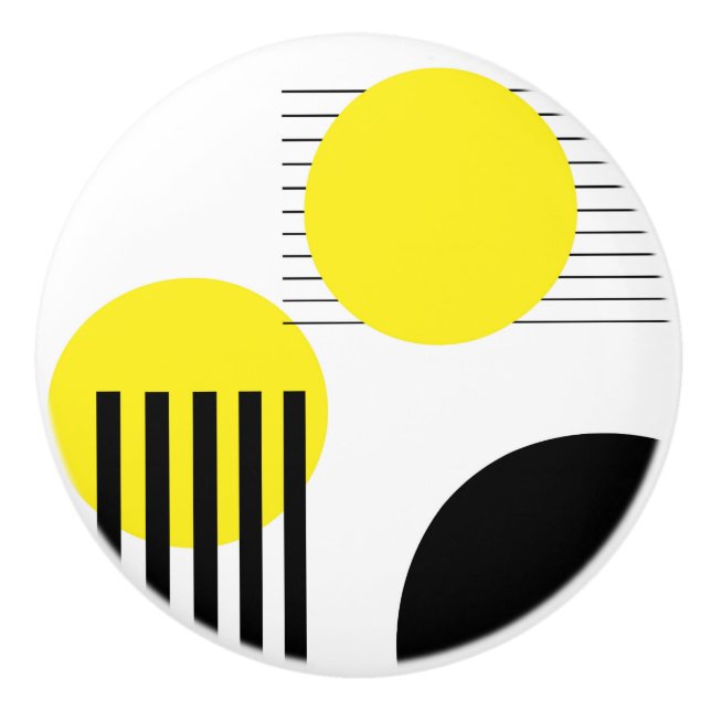 Abstract design ceramic knob (Front)