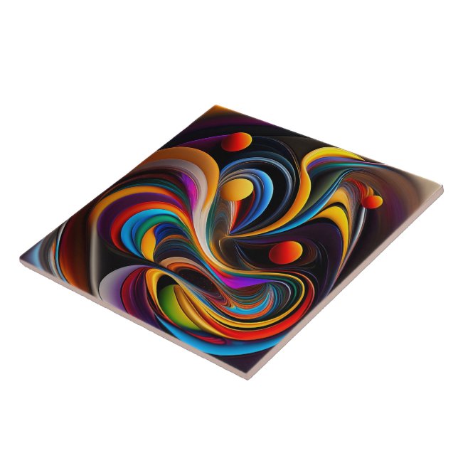 Abstract Design Ceramic Tile (Side)