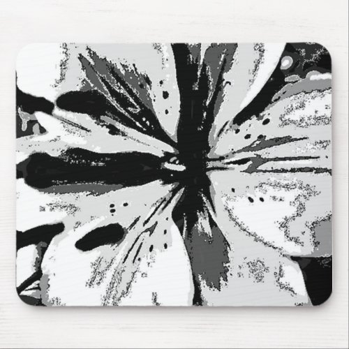 abstract design contempory black and white  mouse pad