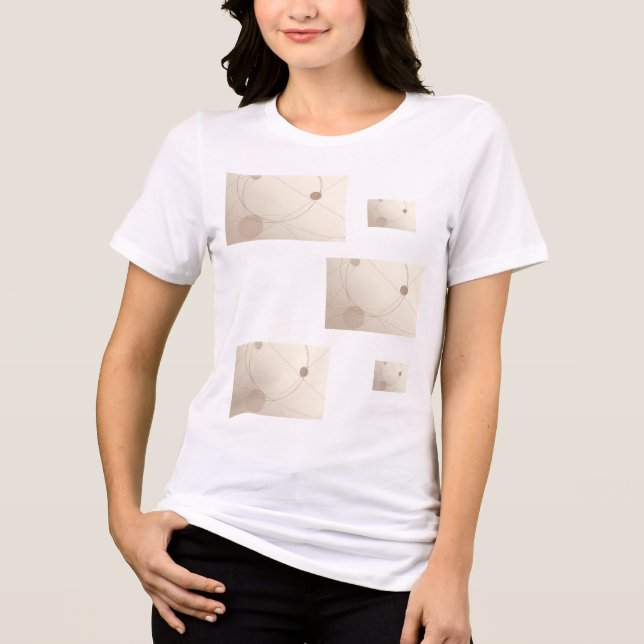 abstract design featuring geometric shapes Tri-Blend shirt (Front)