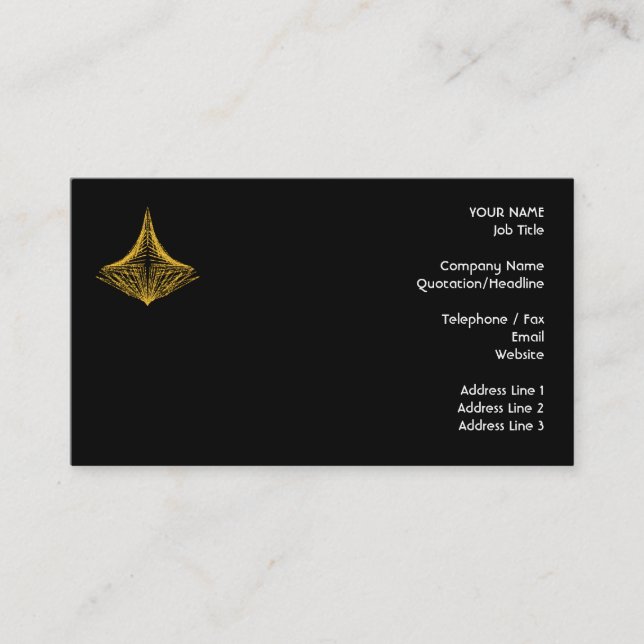 Abstract design, fiery amber and black. business card (Front)
