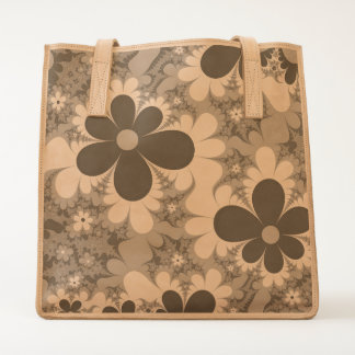 abstract design flowers fractal tote