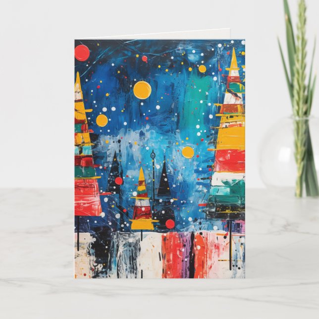 Abstract Design Holiday Cards (Front)