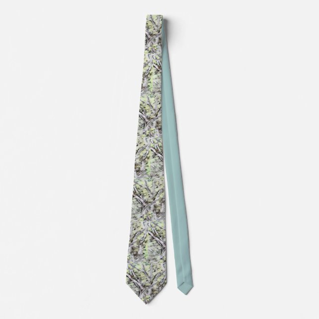 Abstract Design in a Light Green Neck Tie (Front)