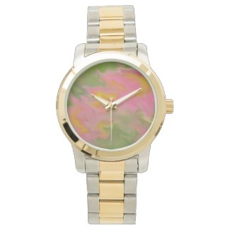 ABSTRACT DESIGN IN PINKS, YELLOWS &GREENS