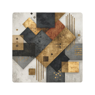 Abstract design metal print