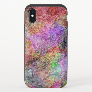 Abstract Design Misty Swirled Pastel Colors iPhone X Slider Case
