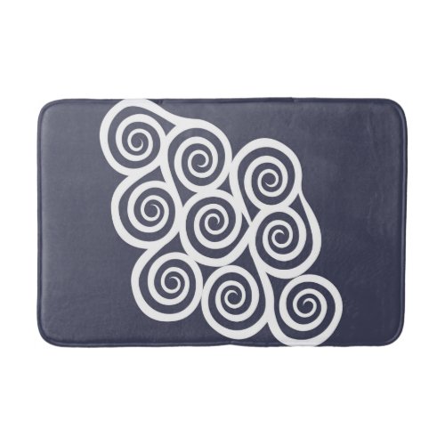 Abstract design modern painting spiral shapes bath mat