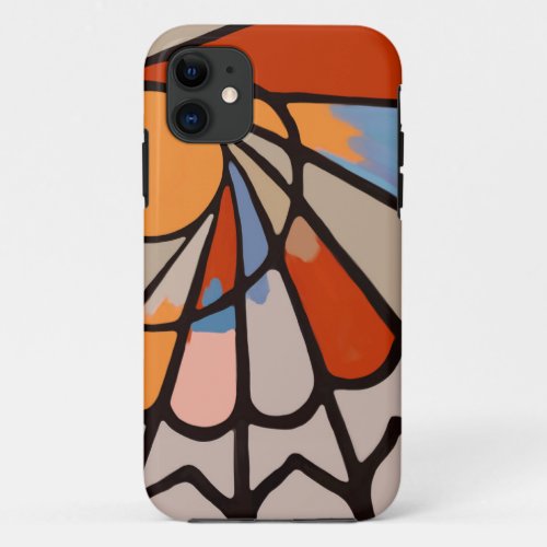 Abstract design modern painting spiral shapes iPhone 11 case