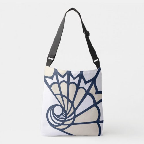 Abstract design modern painting spiral shapes crossbody bag