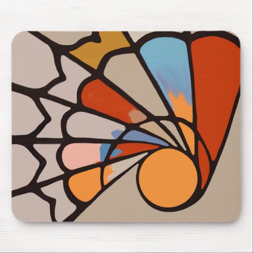 Abstract design modern painting spiral shapes mouse pad