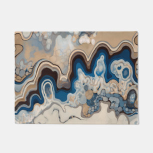 Abstract design, modern painting, waves, lines doormat