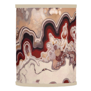 Abstract design, modern painting, waves, lines lamp shade