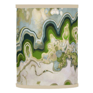 Abstract design, modern painting, waves, lines lamp shade