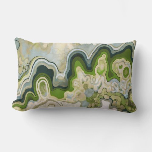 Abstract design modern painting waves lines lumbar pillow