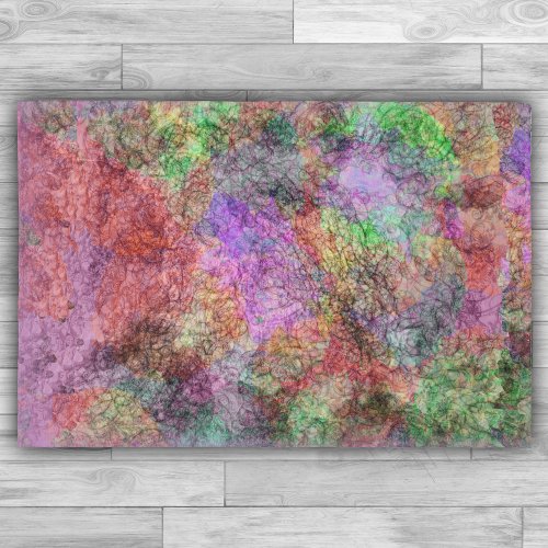 Abstract Design of Pretty Misty Colours Swirled  Rug