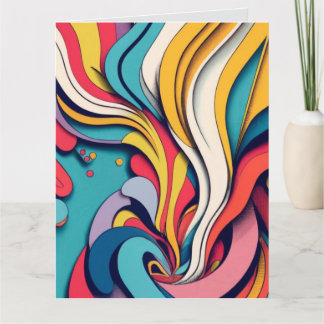 Abstract Design on Thank You Card