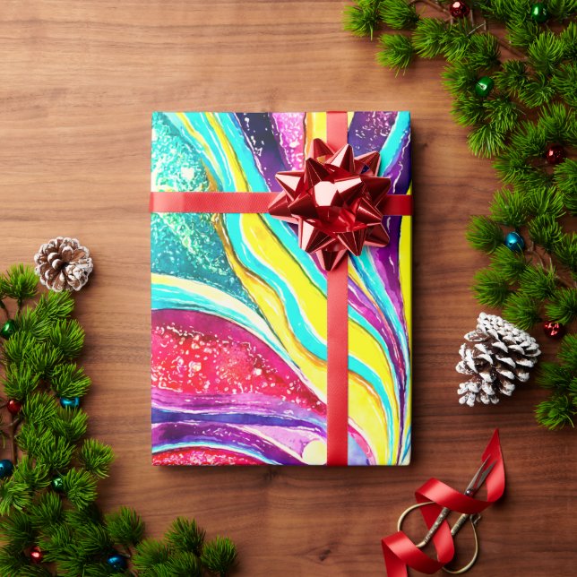 ABSTRACT DESIGN OUTER SPACE WRAPPING PAPER (Holiday Gift)