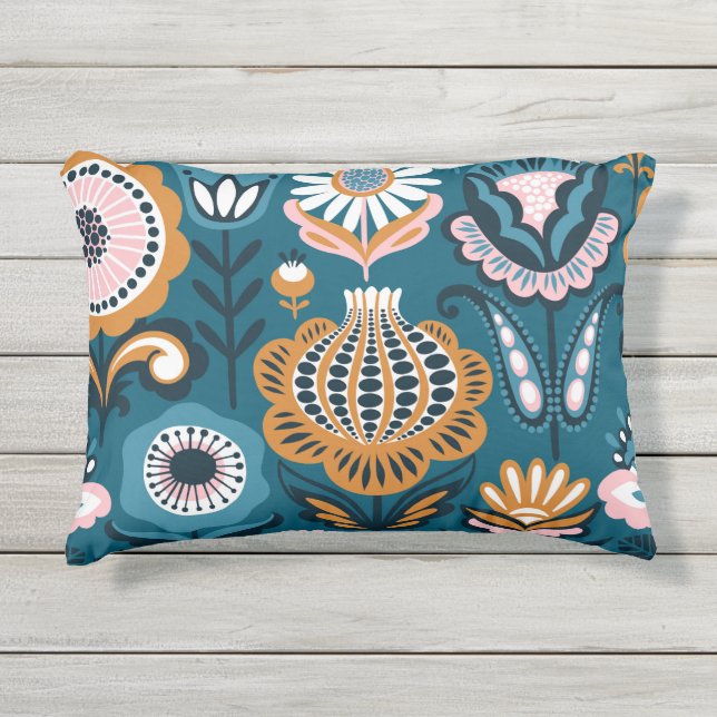 Abstract design pattern outdoor pillow (Front)