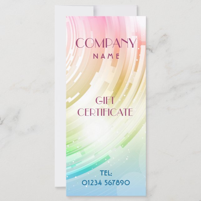 Abstract Design Rack Card/Gift Certificate (Front)