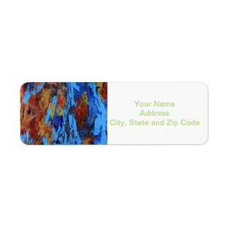 Abstract design return address label, autumn. label