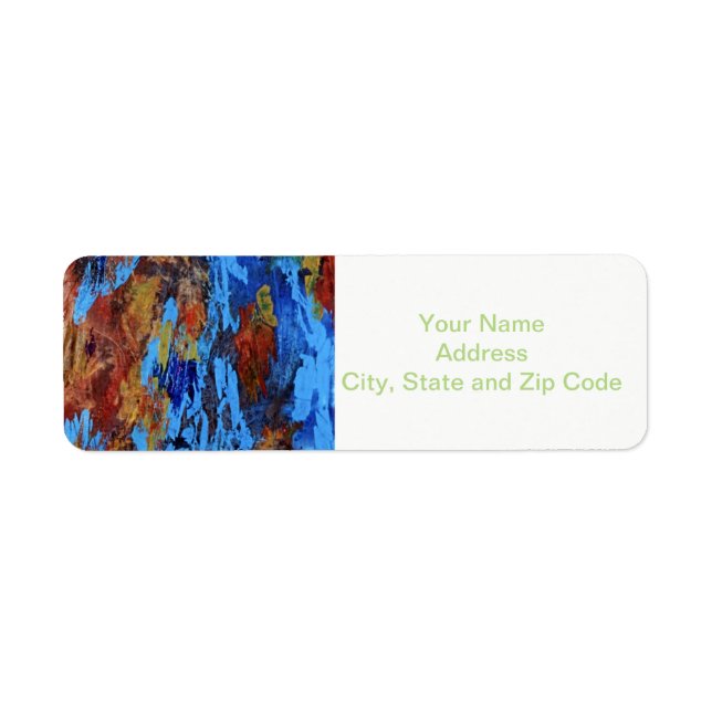 Abstract design return address label, autumn. label (Front)