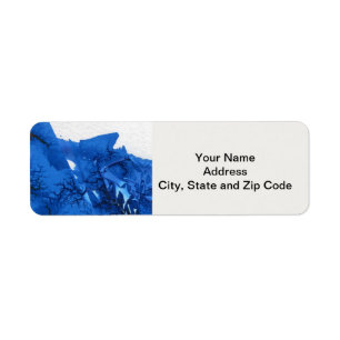 Abstract design return address label, mountain. label