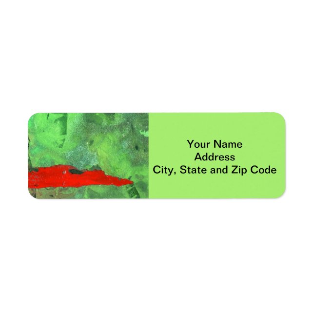 Abstract design return address label, tower. label (Front)