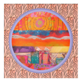 Abstract Design Sangria Acrylic Wall Art