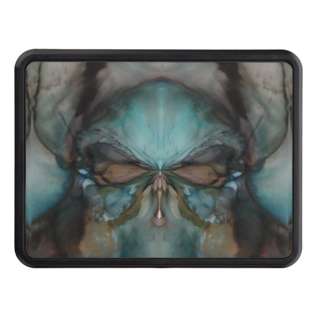 Abstract Design Scary Viking Mask  Hitch Cover (Front)