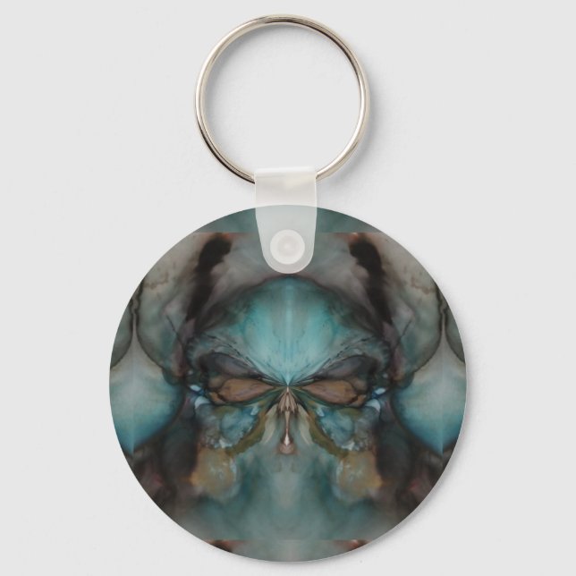 Abstract Design Scary Viking mask Keychain (Front)