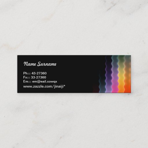 Customizable abstract design skinny business card