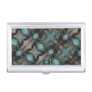 Abstract Design Spooky Viking Native American Mask Business Card Case