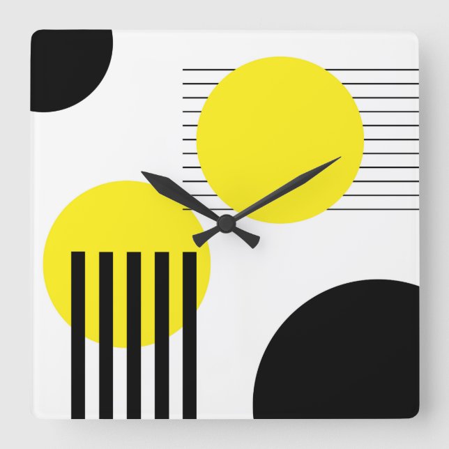 Abstract design square wall clock (Front)