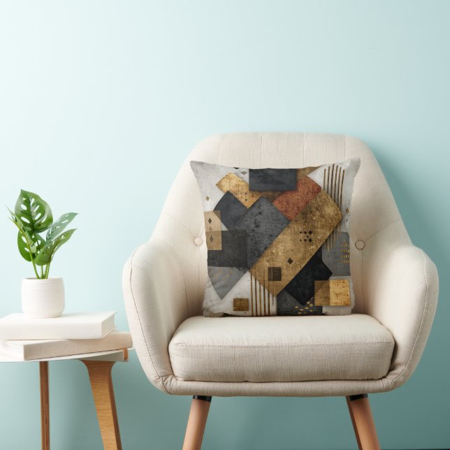 Abstract design throw pillow (Chair)