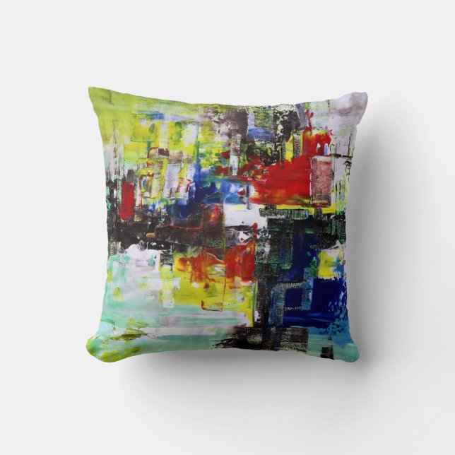 Abstract Design Throw Pillow (Front)