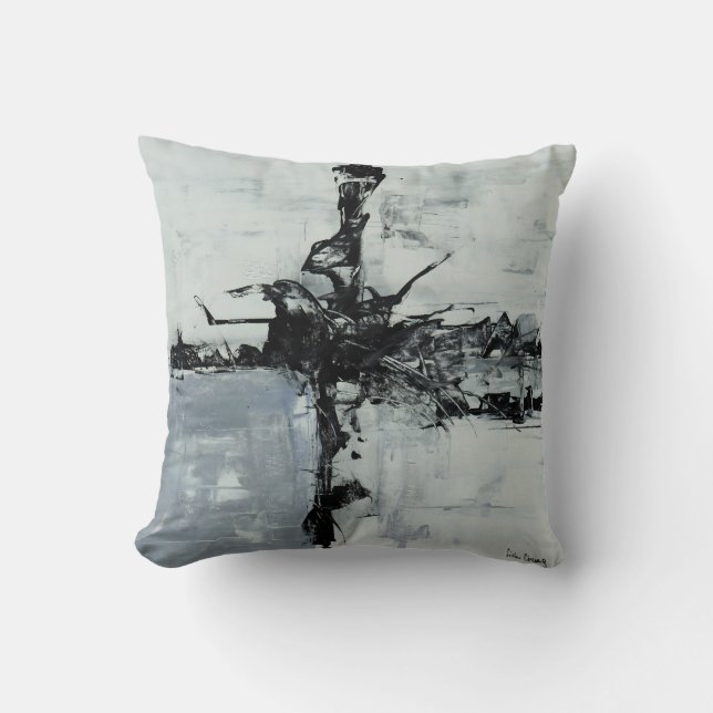 Abstract Design Throw Pillow (Front)
