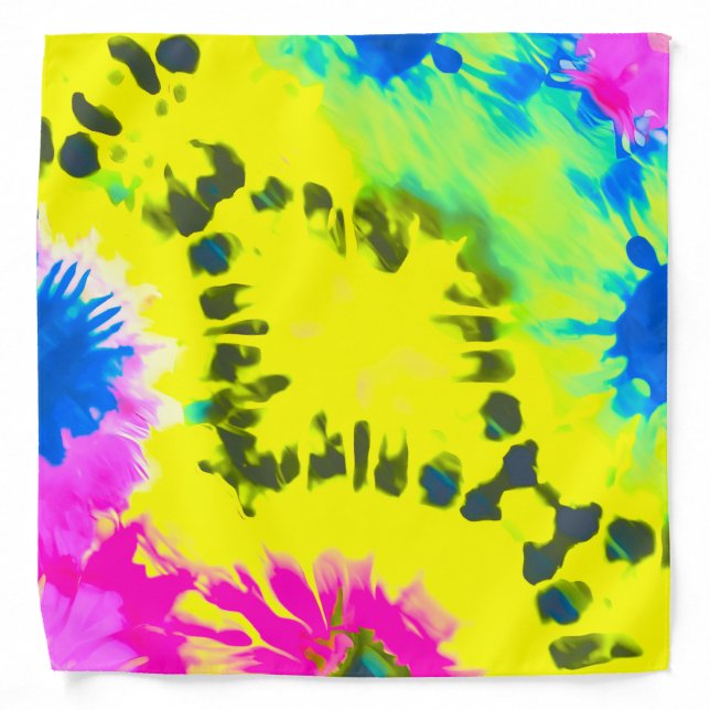 ABSTRACT DESIGN TIE-DYE  BANDANA (Front)
