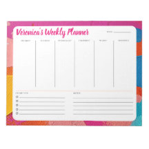 Abstract Design Weekly Planner Personalize