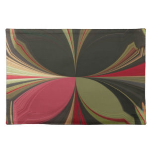 Abstract Design with Flowing Lines Art Print Cloth Placemat