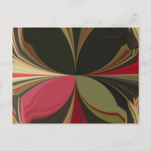 Abstract Design with Flowing Lines Art Print Postcard