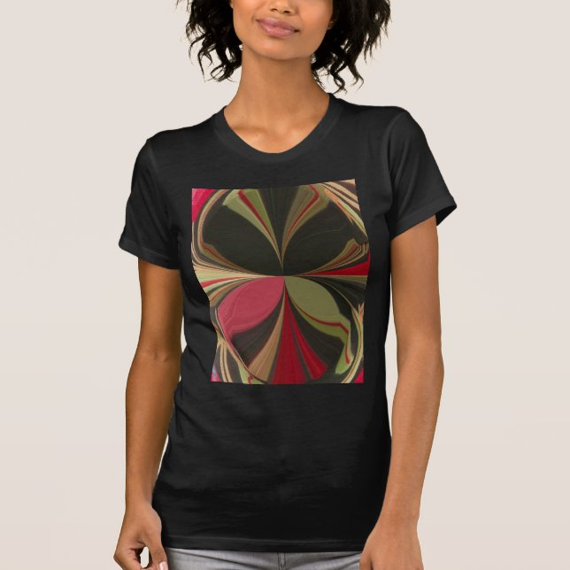 Abstract Design with Flowing Lines Art Print T-Shirt (Front)